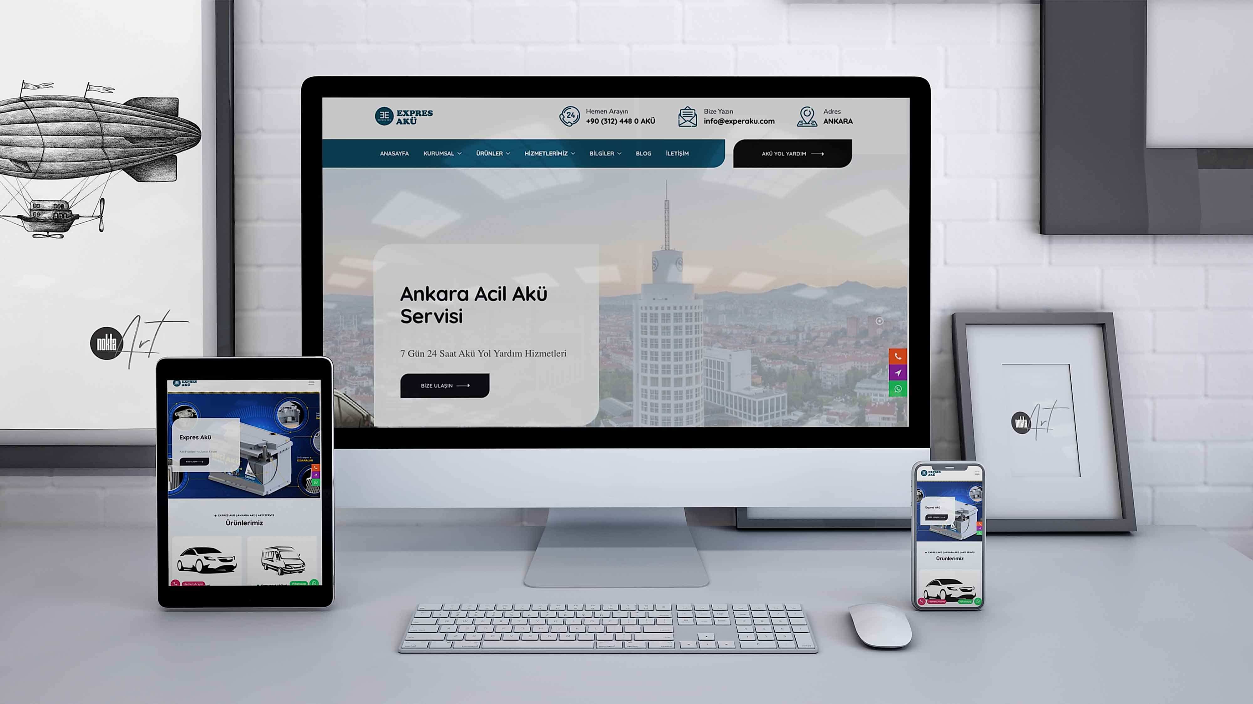 Akü Expres Ankara Web Tasarım