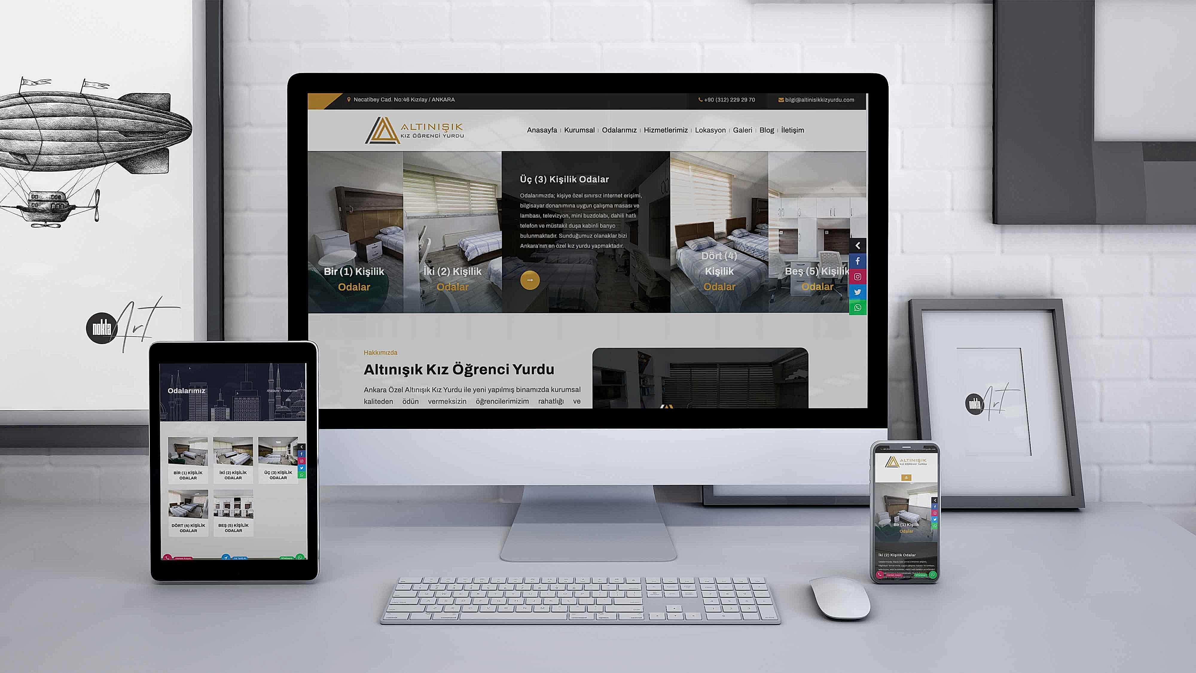 Altın Işık Kız Öğrenci Yurdu Web Tasarım