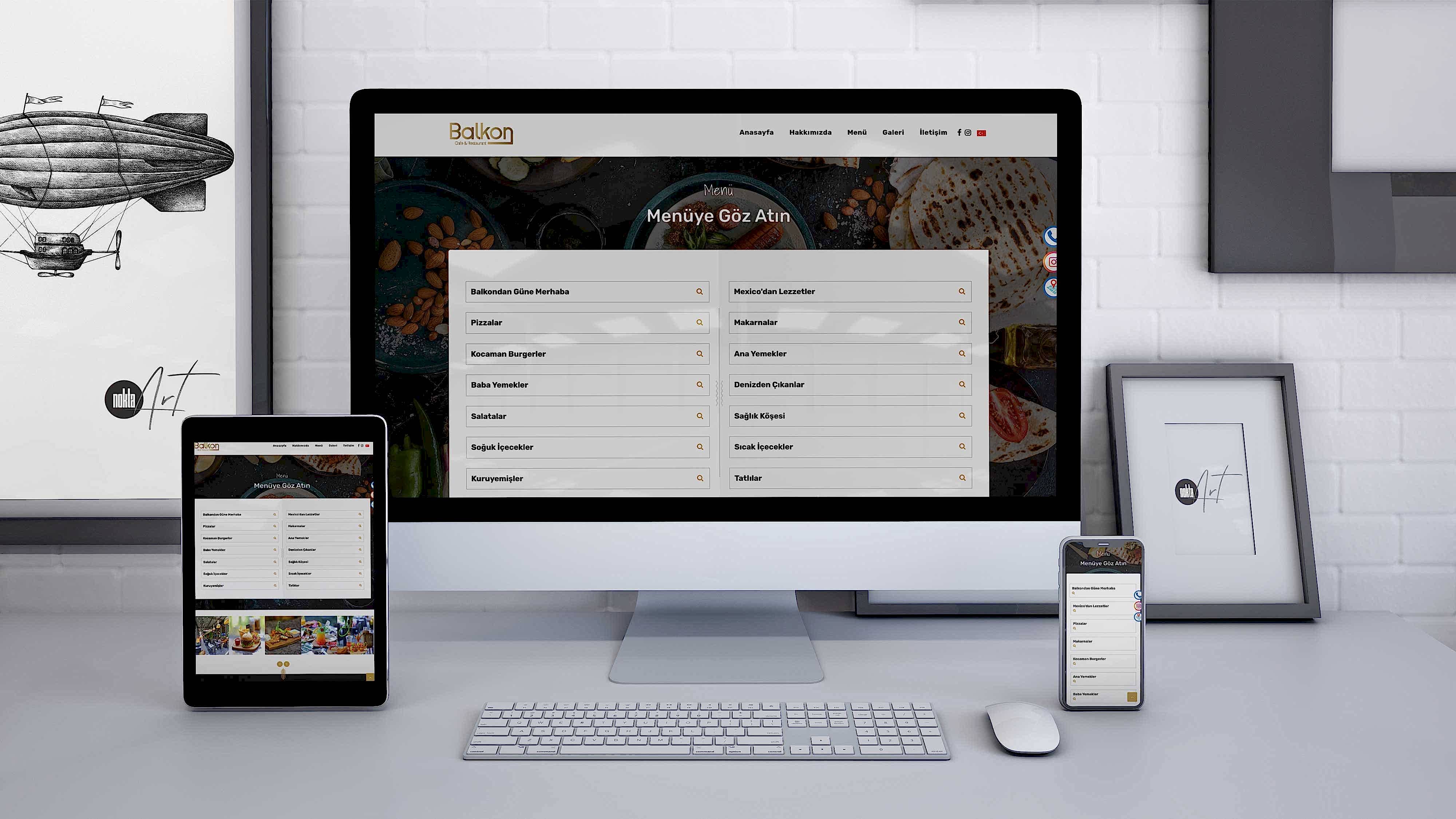 Çayyolu Balkon Cafe - Web Tasarım ve Dijital Menü