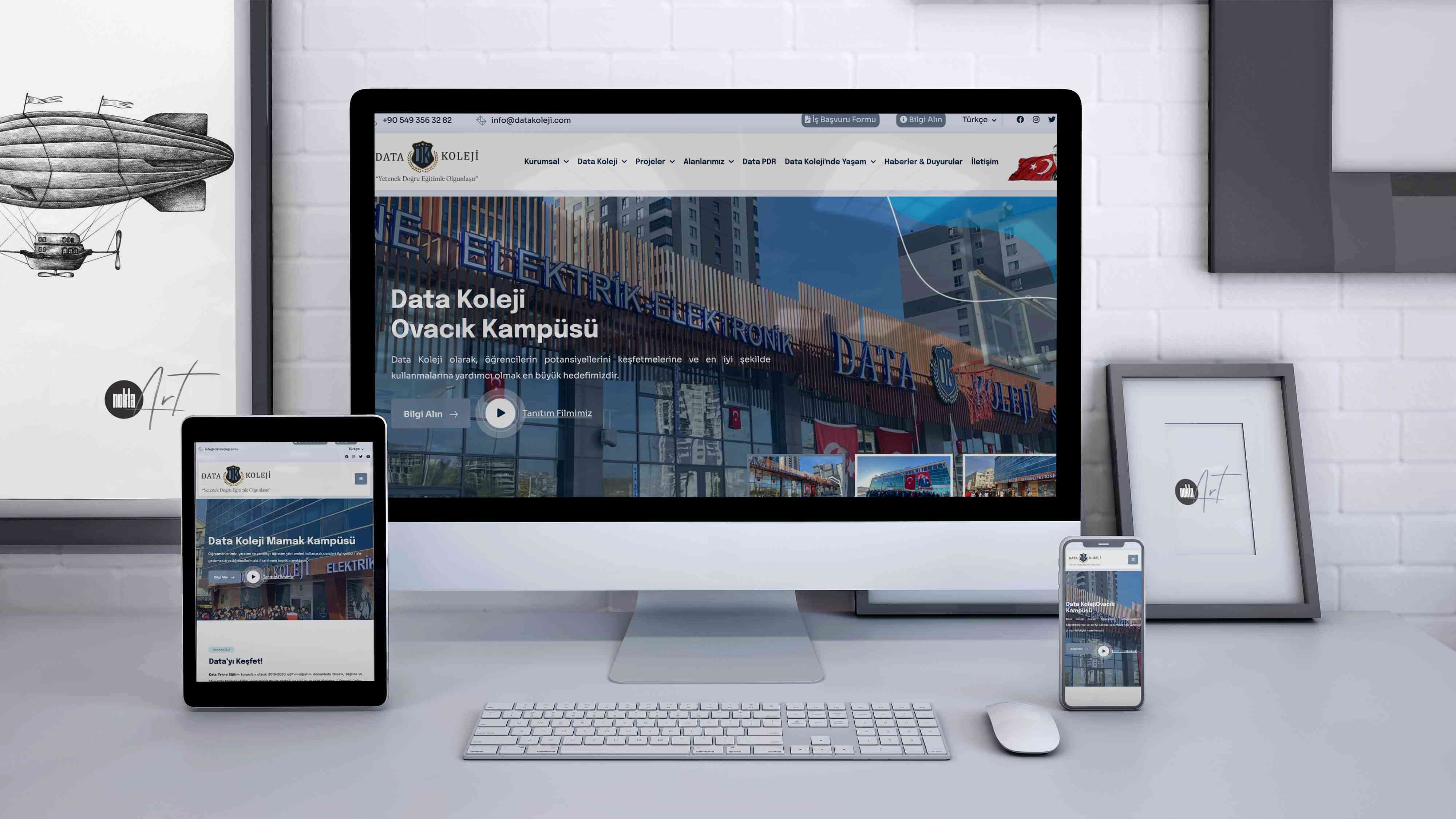 Data Koleji Web Sitesi Yapım İşi