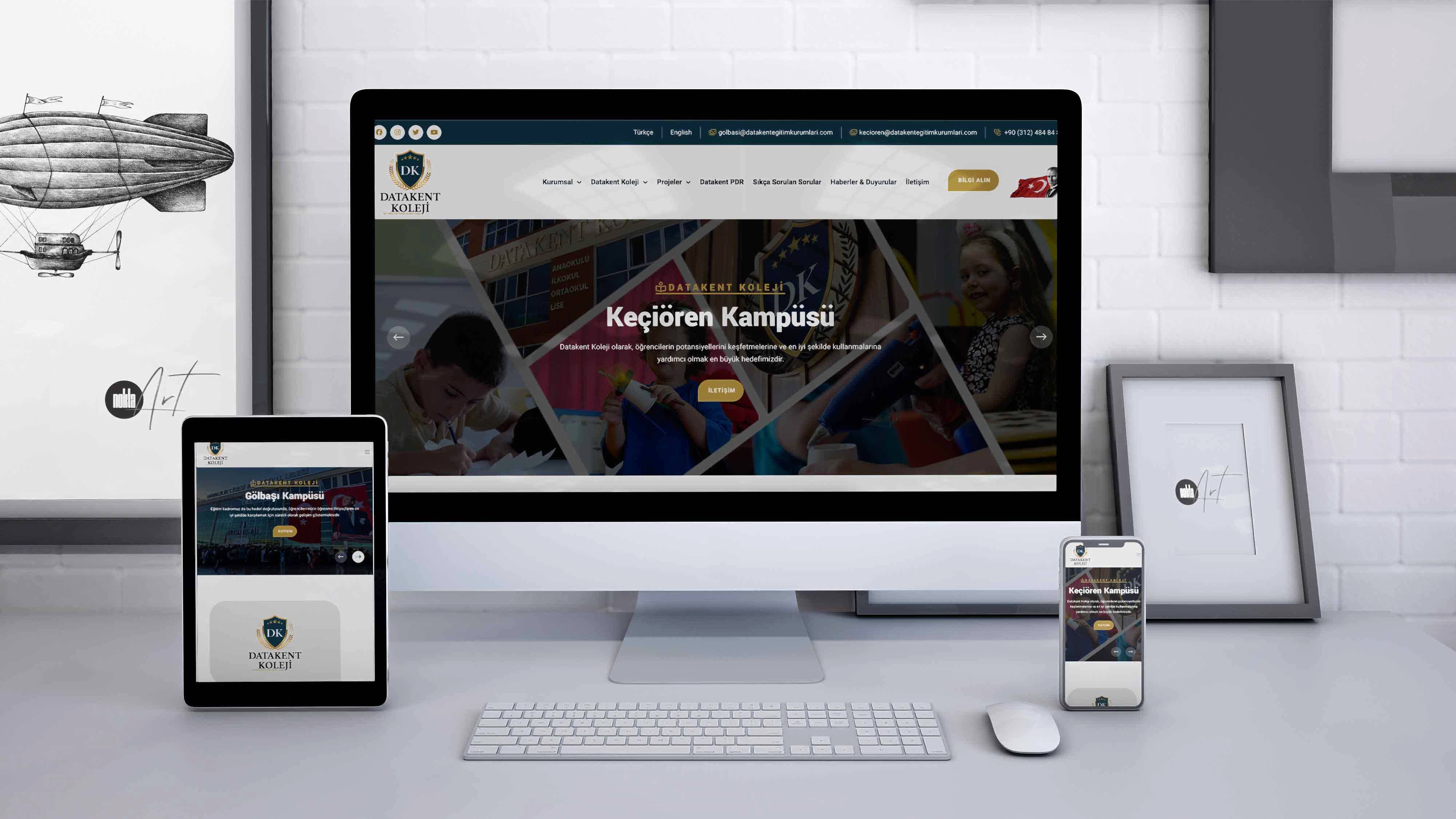 DataKent Koleji - Okul Web Tasarımı