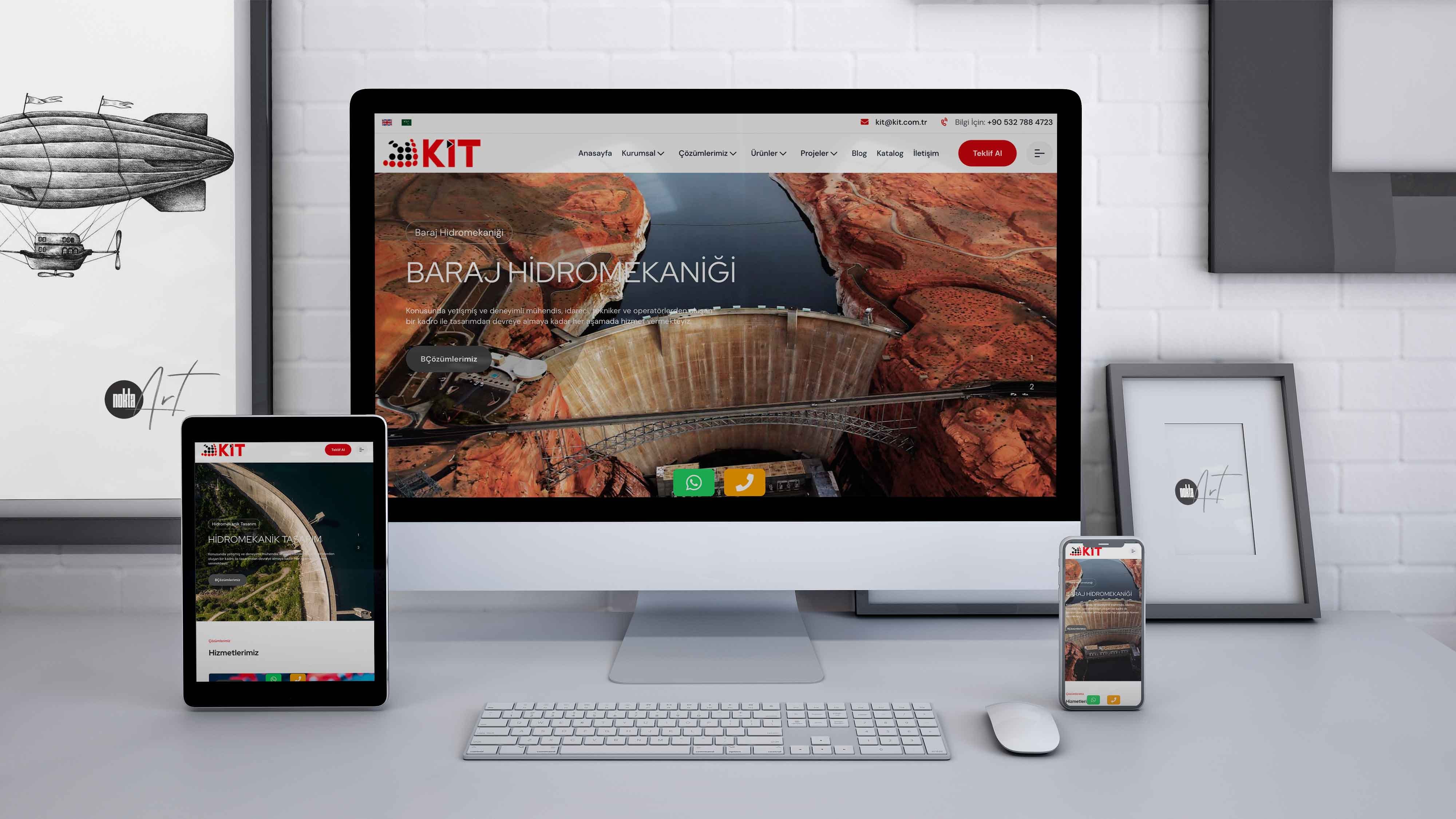 Kit Mühendislik Web Sitesi Tasarım ve Yazılım Projesi