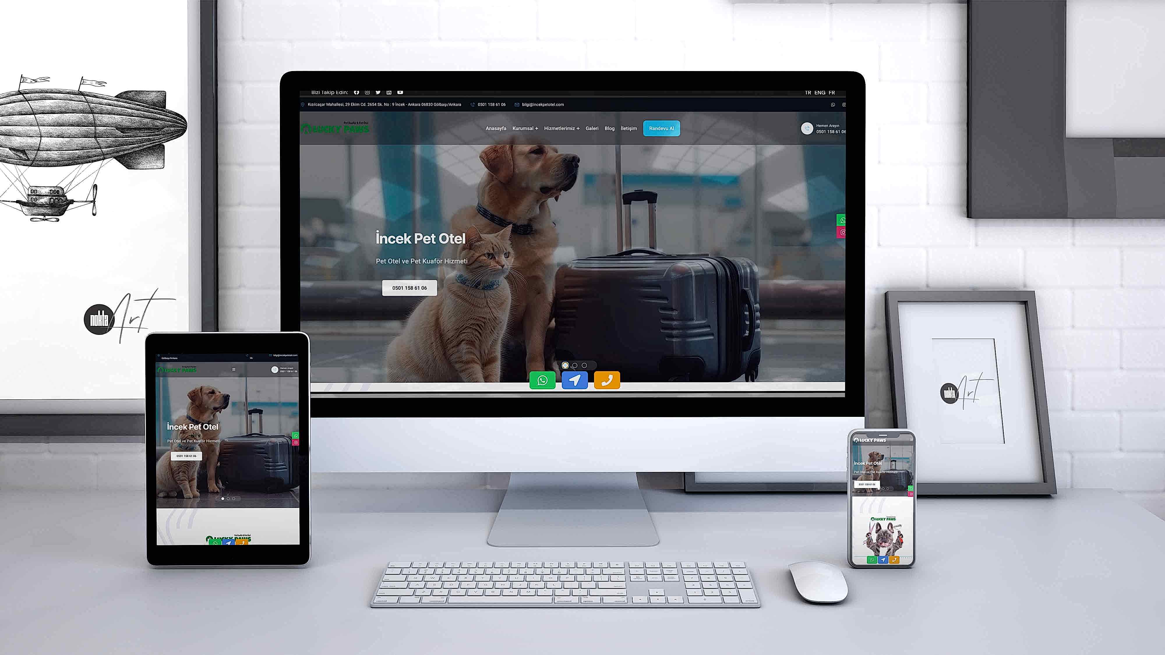 Lucky Paws Pet Otel Web Tasarım