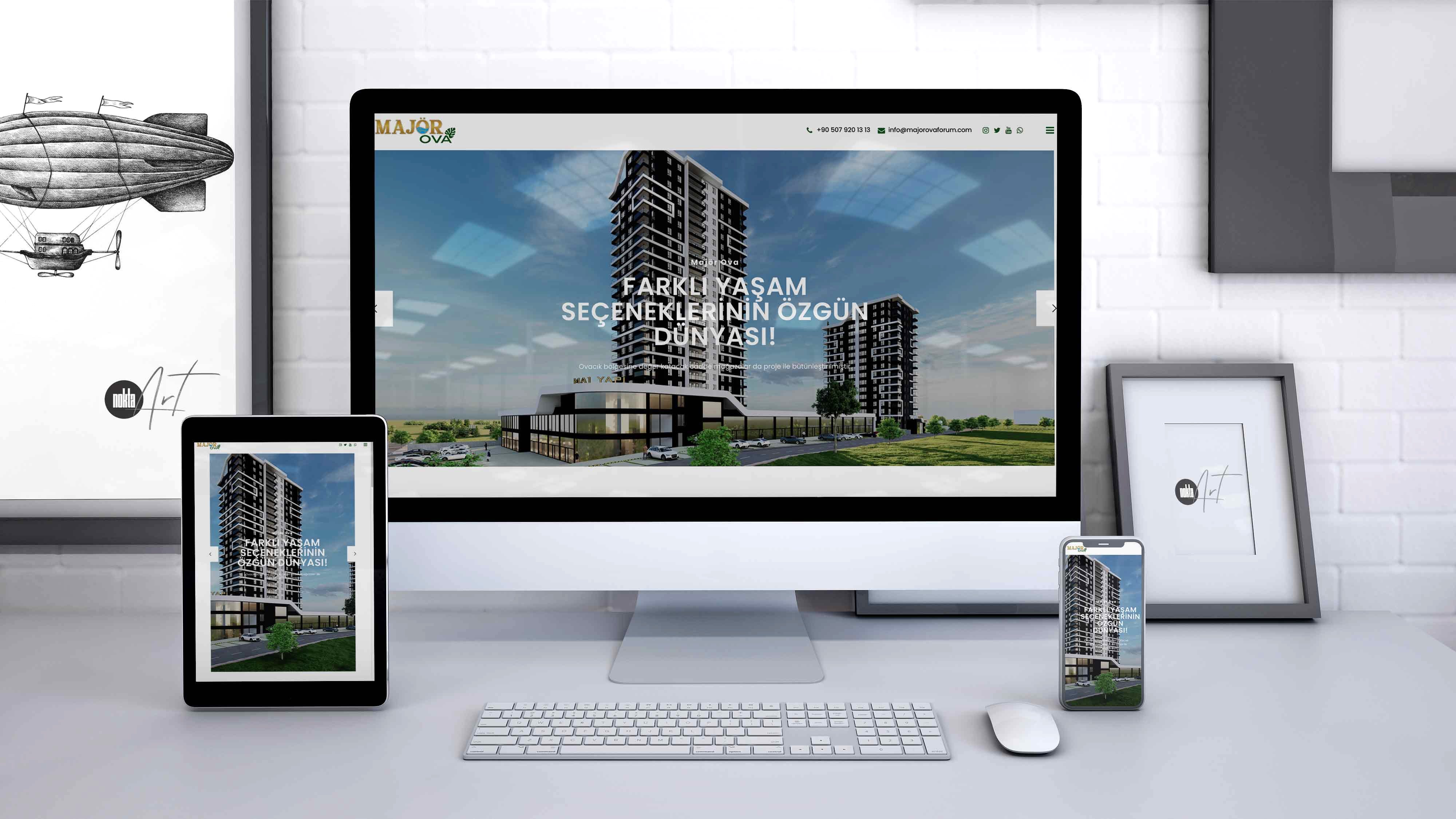 Majör Ova İnşaat Projesi Web Tasarım