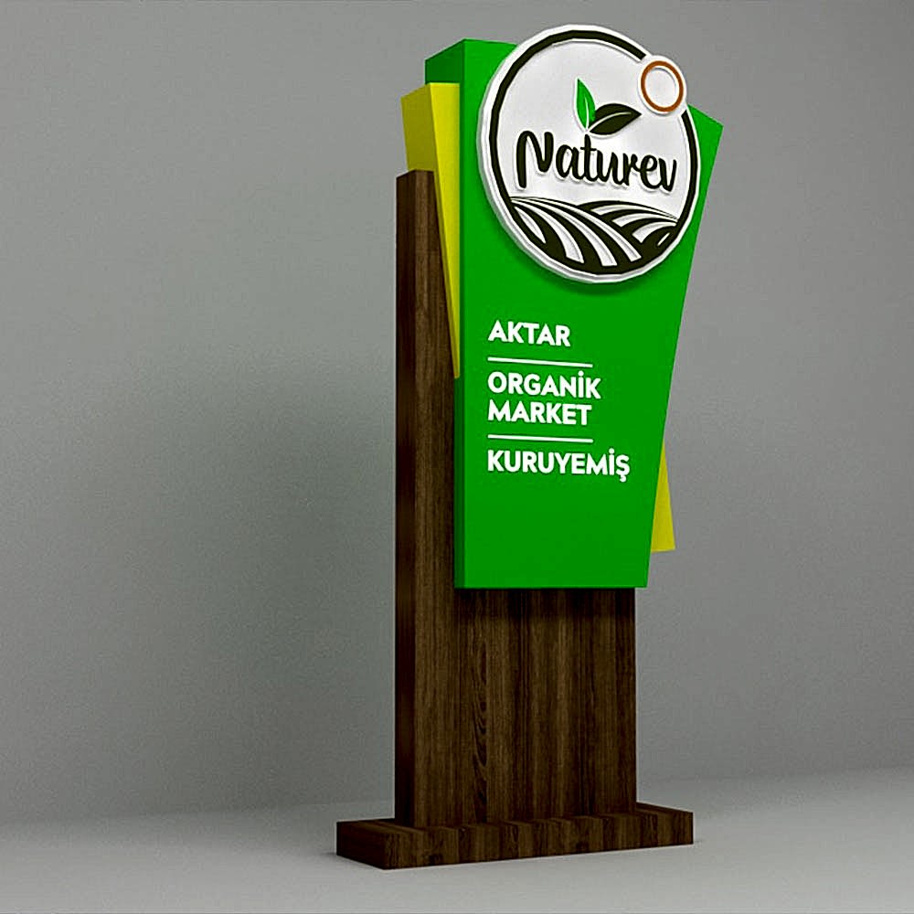 Naturev Tabela ve Totem Tasarımı